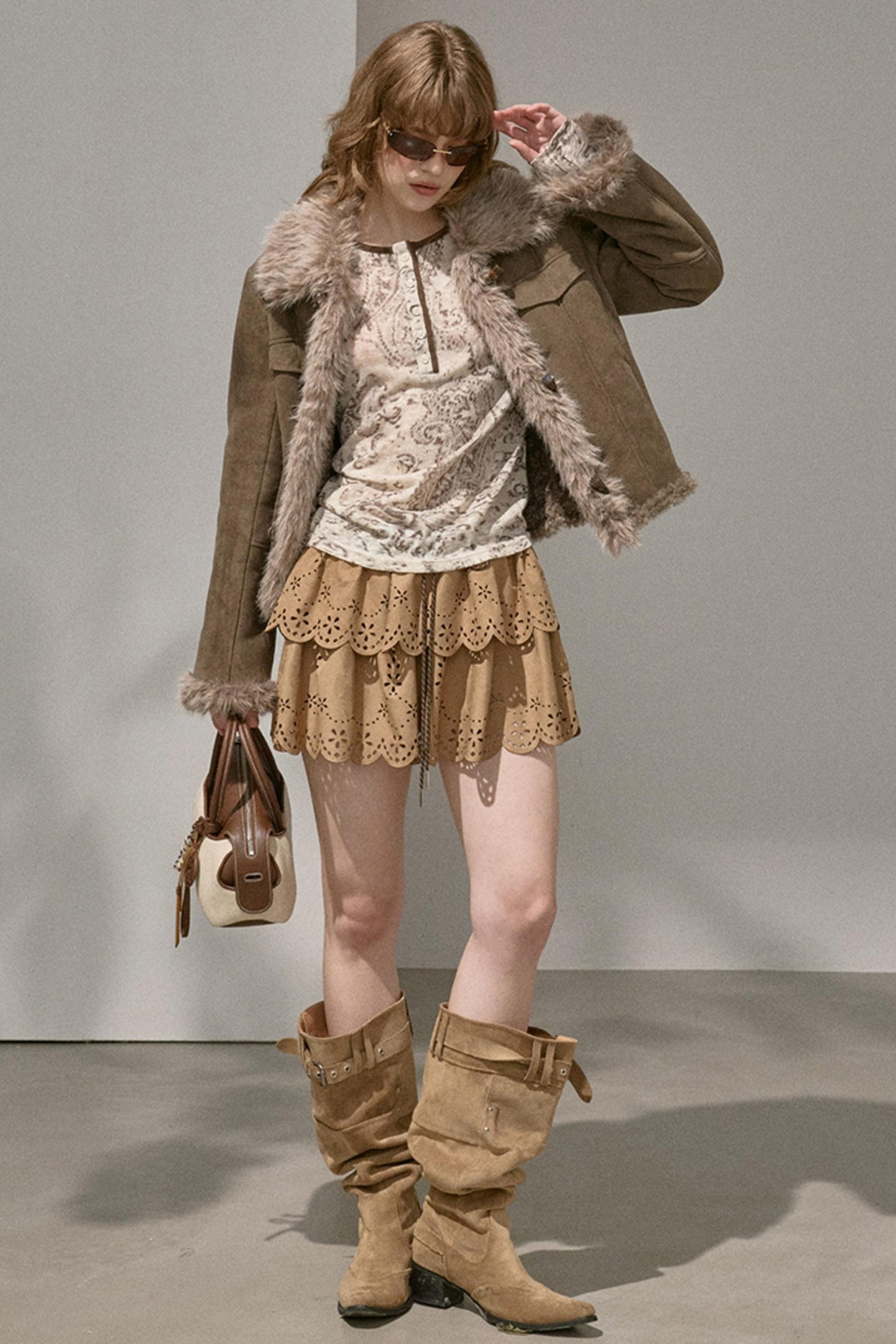 Slim Flower Knitted Top