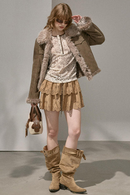 Slim Flower Knitted Top