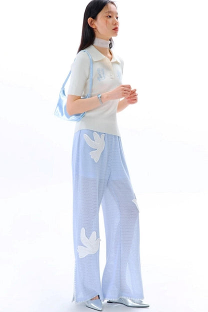 Asuka Love Poems Embroidery Polo Shirt