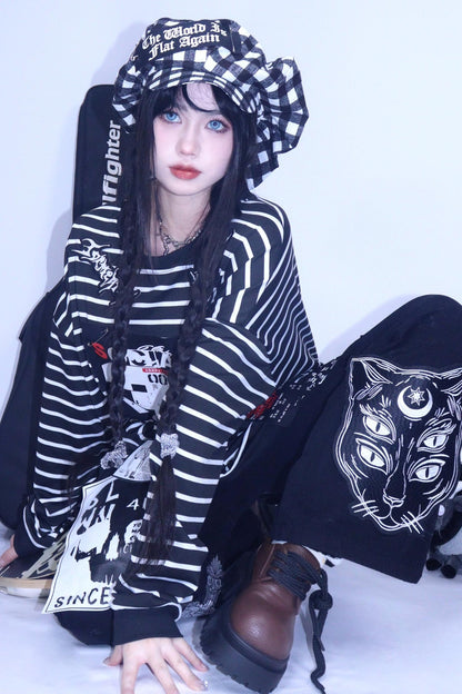 Punk Retro Denim Pants