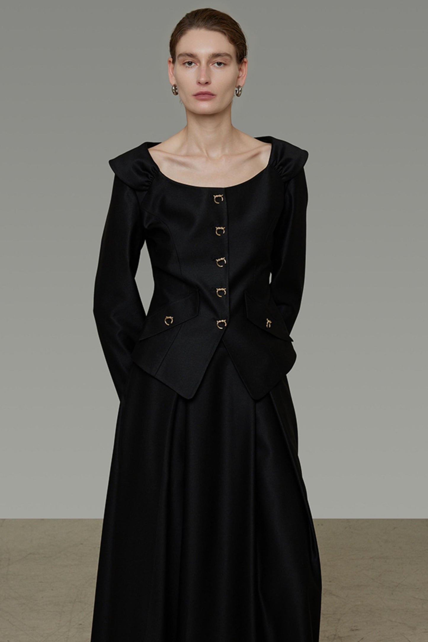 Square Neck Short Top & Skirt Set-Up