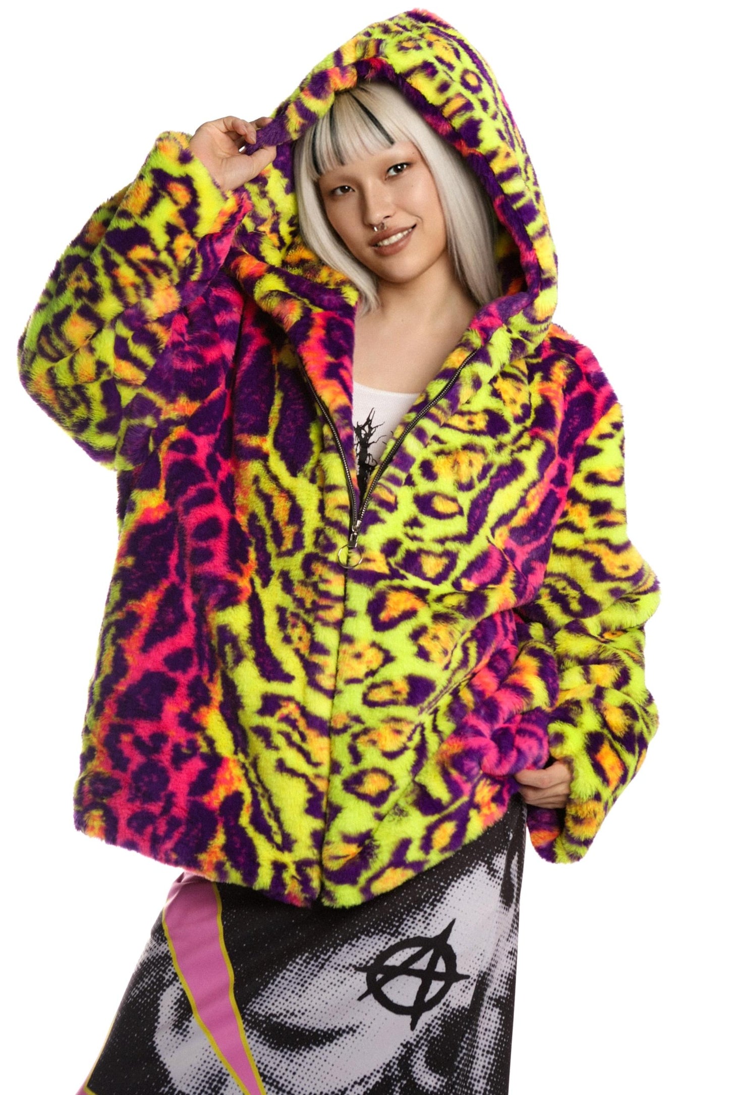 Neon Leopard Hooded Jacket