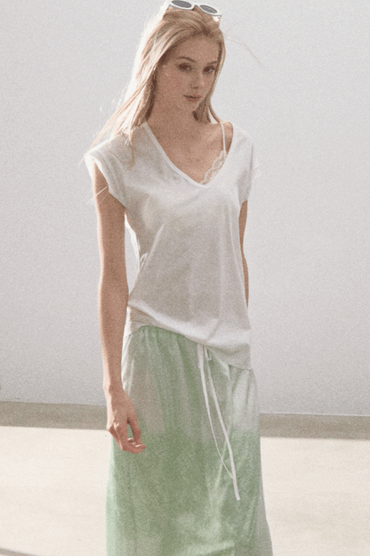 Soft Lace A-Line Skirt