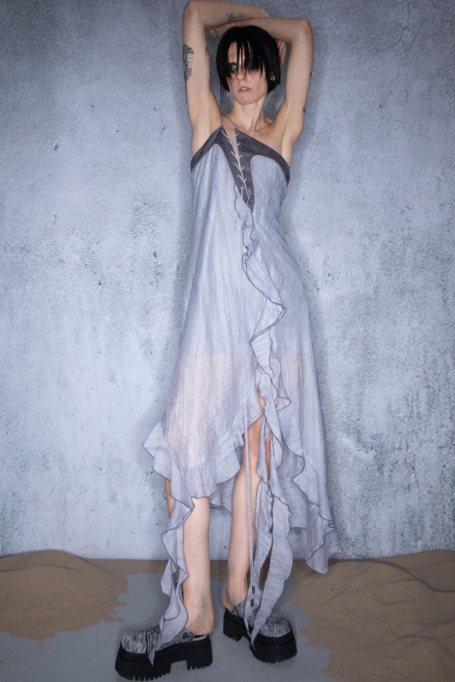 Nomad Ruffled Asymmetry Dress