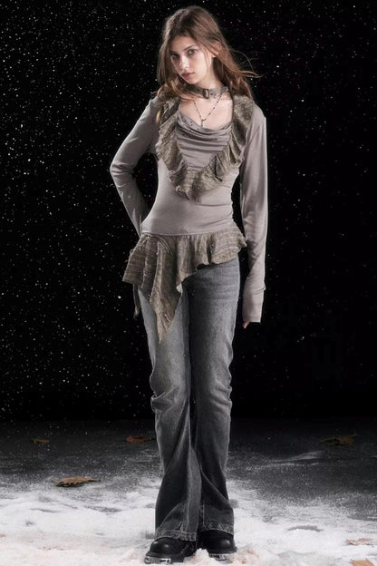 Swing Collar Tencel Shirt