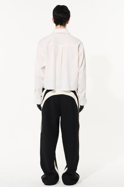 Two-Tone Oversized Long Sleeve Tee