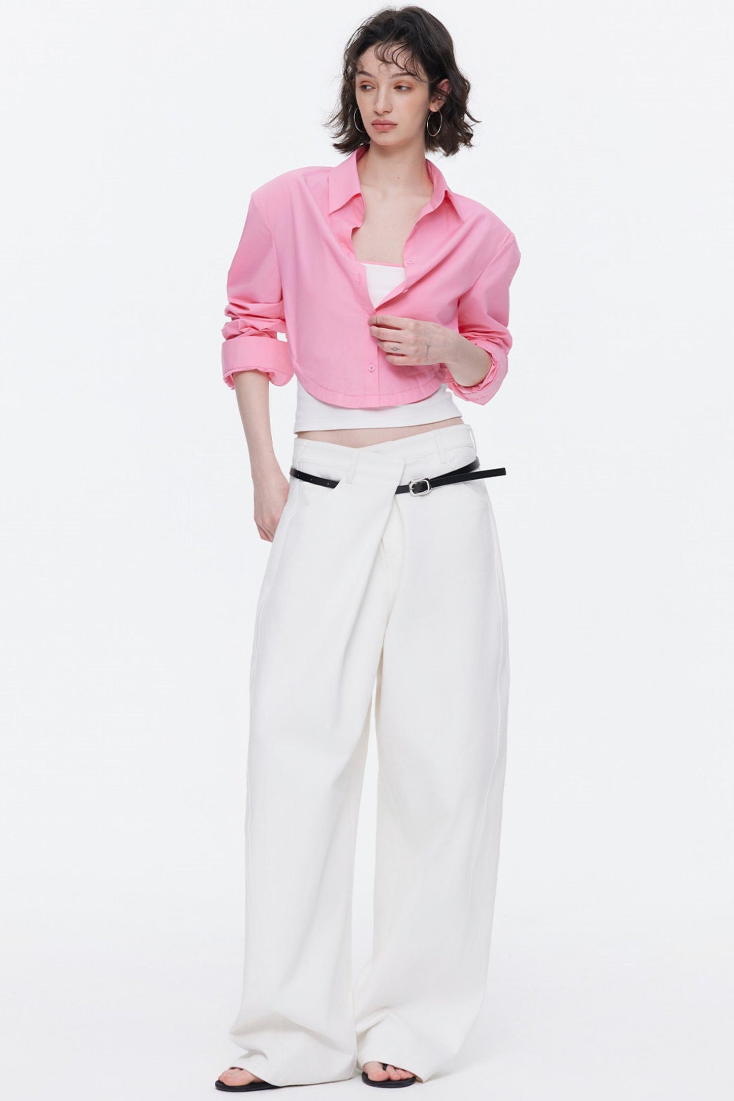 Contrasting Color Oversized Shirt