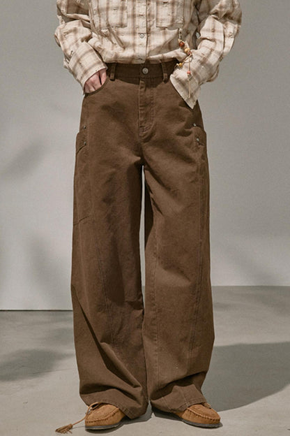 Luxury Riveted Casual Pants