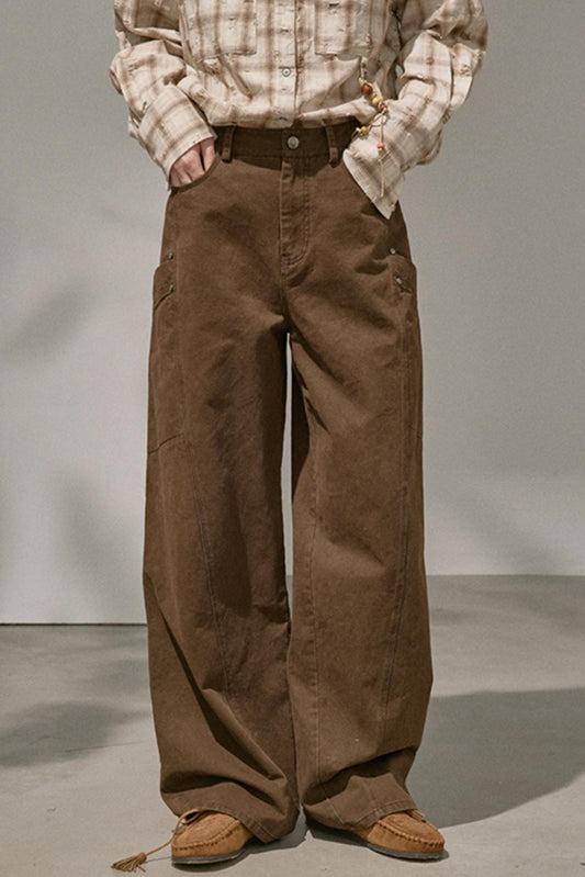 Luxury Riveted Casual Pants