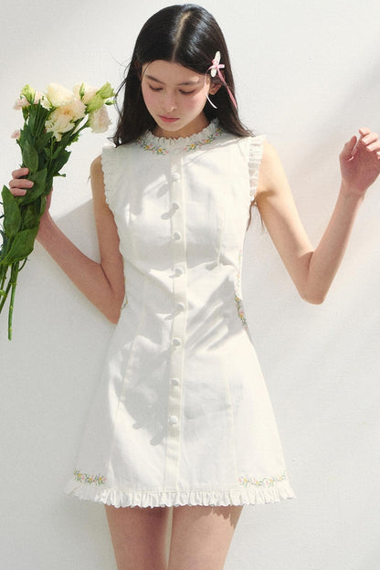 Floral Embroidered Summer Dress