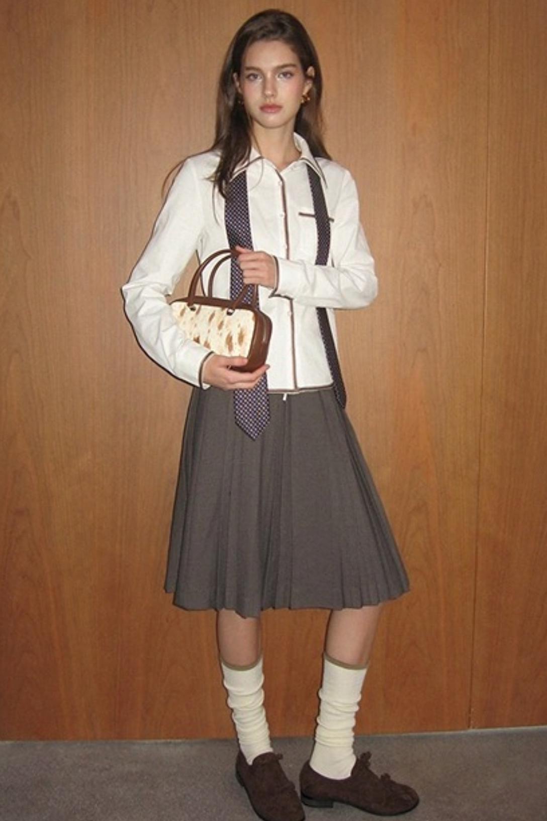 Retro Ribbon Long Sleeve Shirt