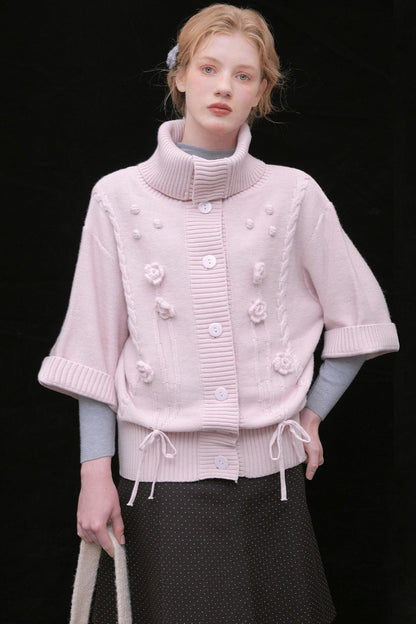 Reversible Merino Wool Cape Sweater