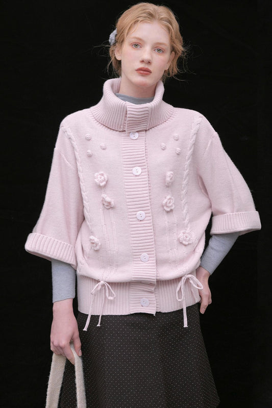 Reversible Merino Wool Cape Sweater