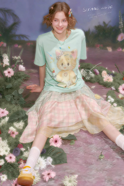 Cherry Blossom Chiffon Skirt
