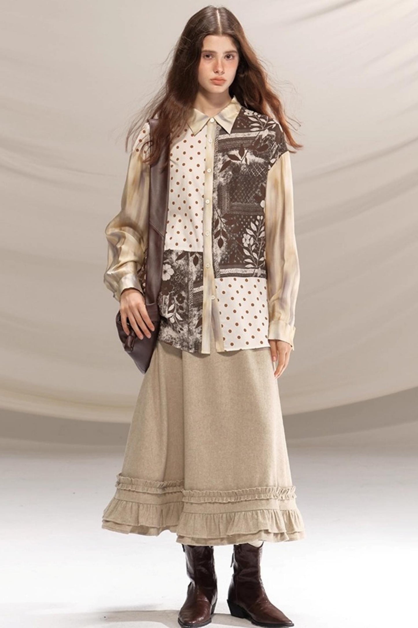 Fireplace Whispers Artistic Loose Shirt