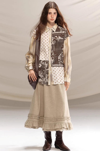 Fireplace Whispers Artistic Loose Shirt