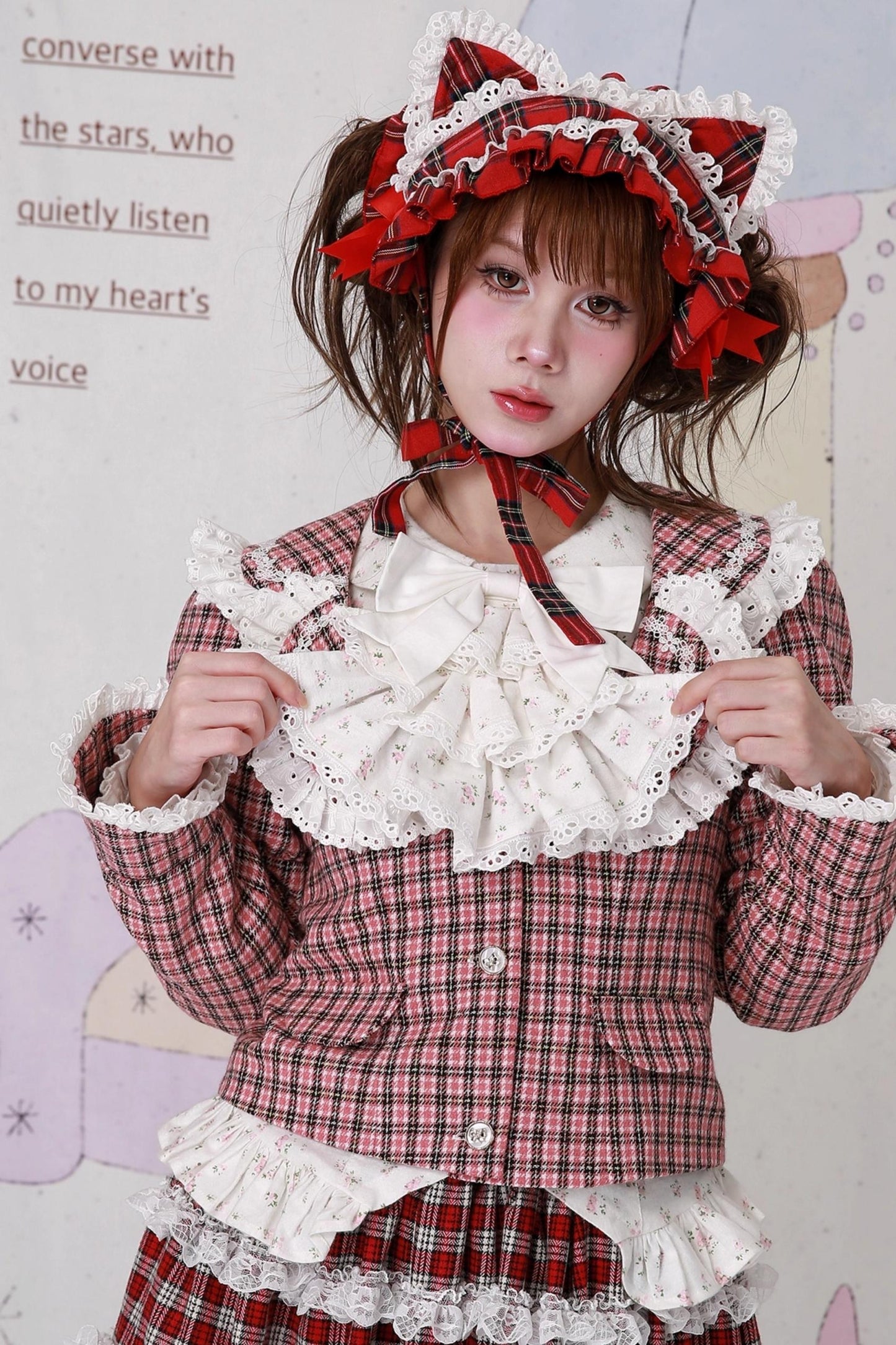 Christmas Pink Plaid Top