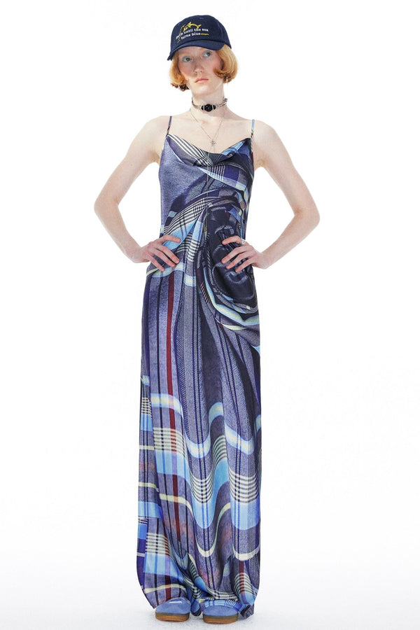 Twisted Halter Swing Dress