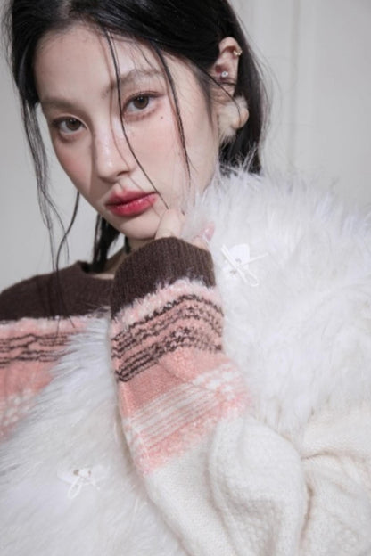 Sunset Gradient Knit Skirt Set