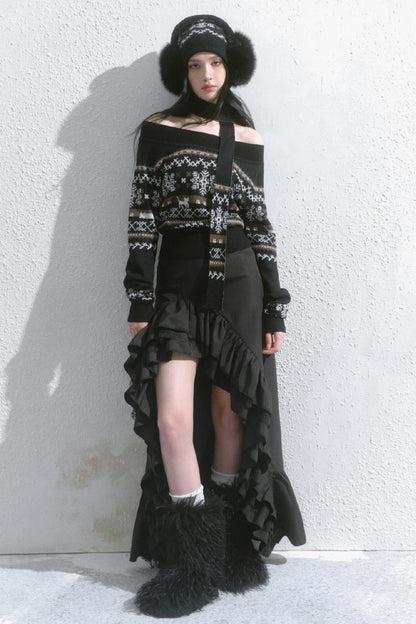 High-Waisted Slimming Long Skirt