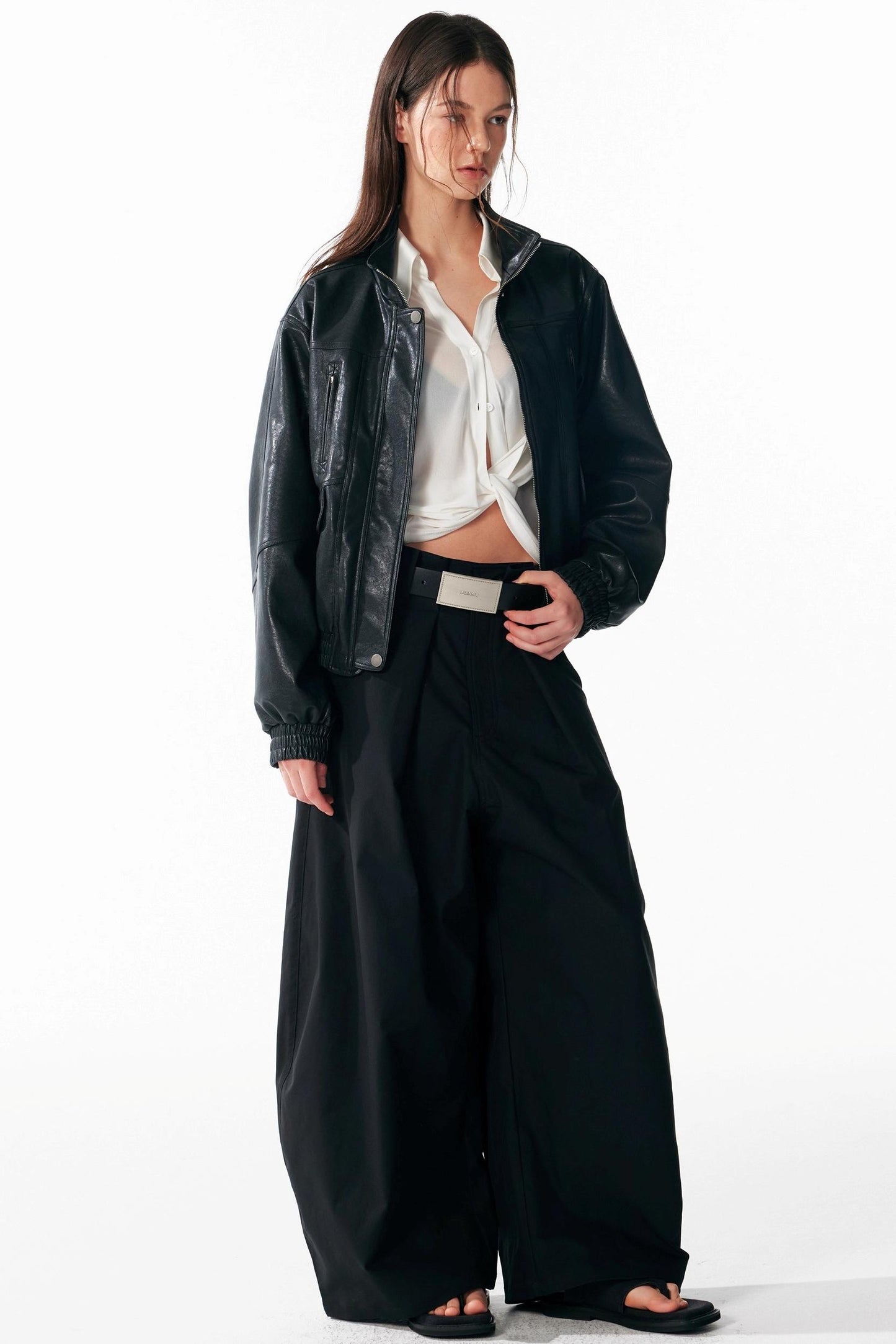 Vintage Texture Motorcycle Leather Jacket