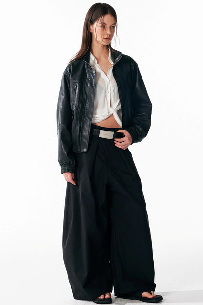 Vintage Texture Motorcycle Leather Jacket