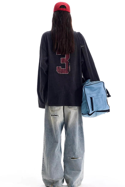 Washed Double Collar T-Shirt