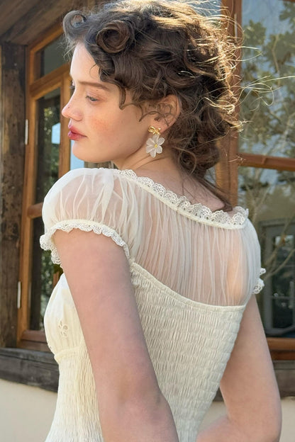 Whimsical White Rabbit Summer Dress