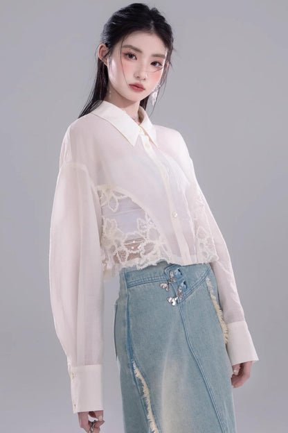 Belle Lace White Shirt