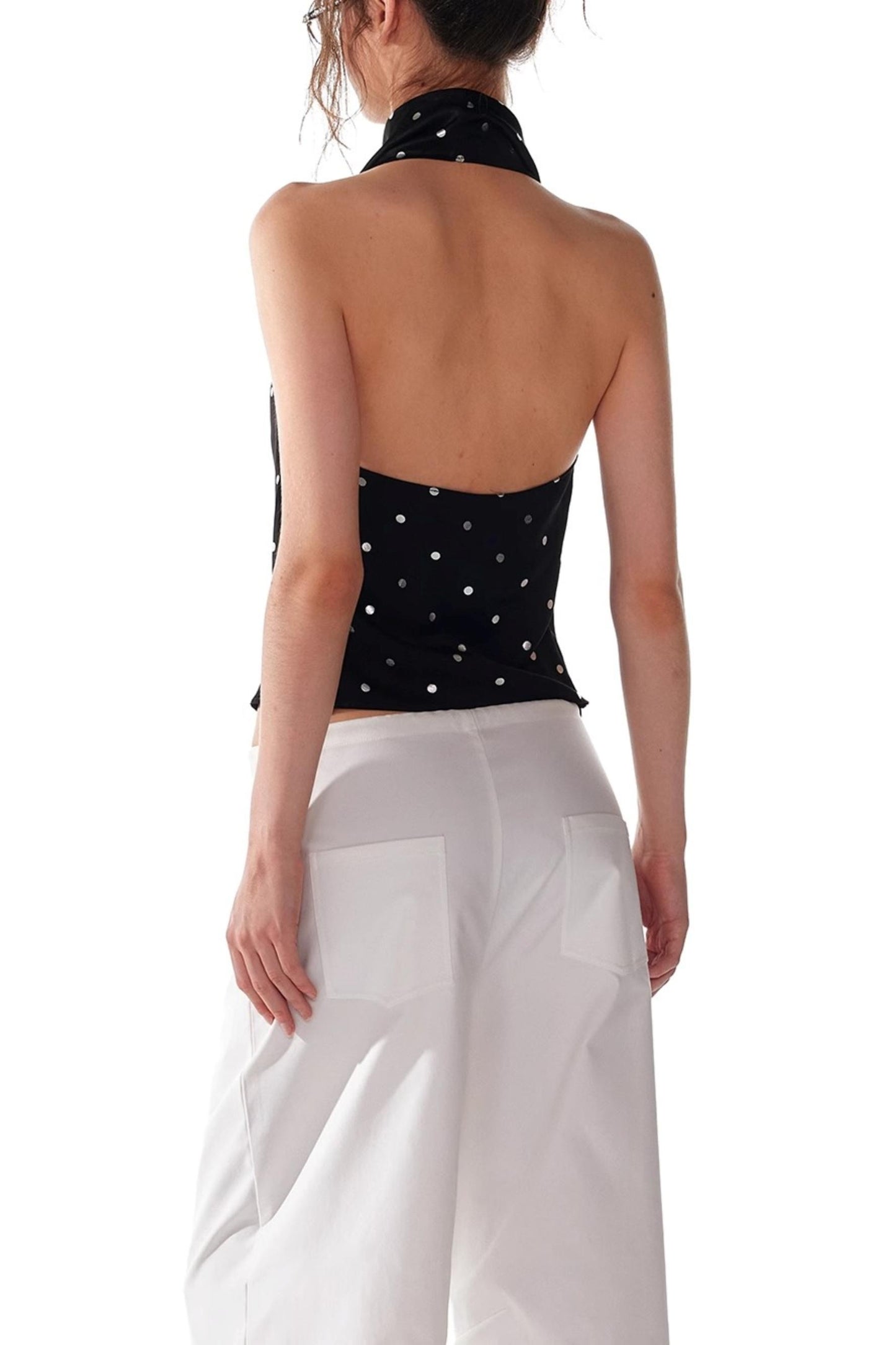 Silver Sleeveless Top