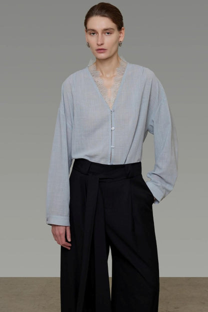 Autumn Lace V-Neck Top