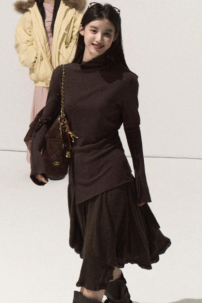 High-Elastic Knit Slim Top