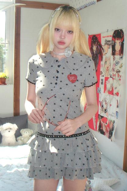 Starry Layered Cake Dress