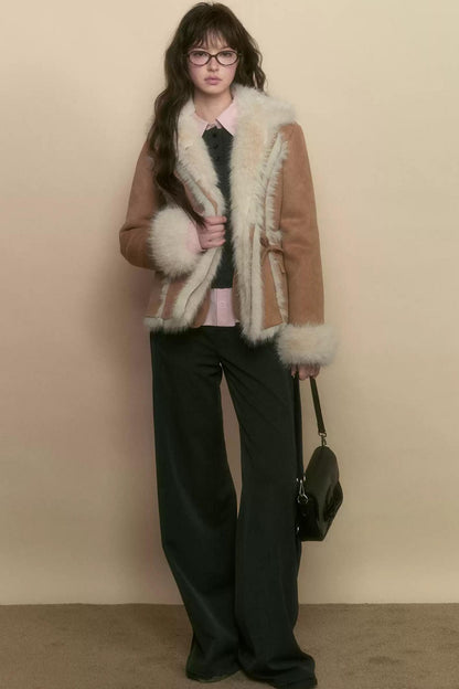 Button-Up Fur-Lined Stylish Jacket