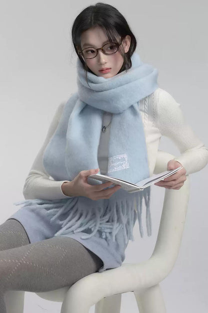 Cozy Korean Atmosphere Soft Glutinous Scarf