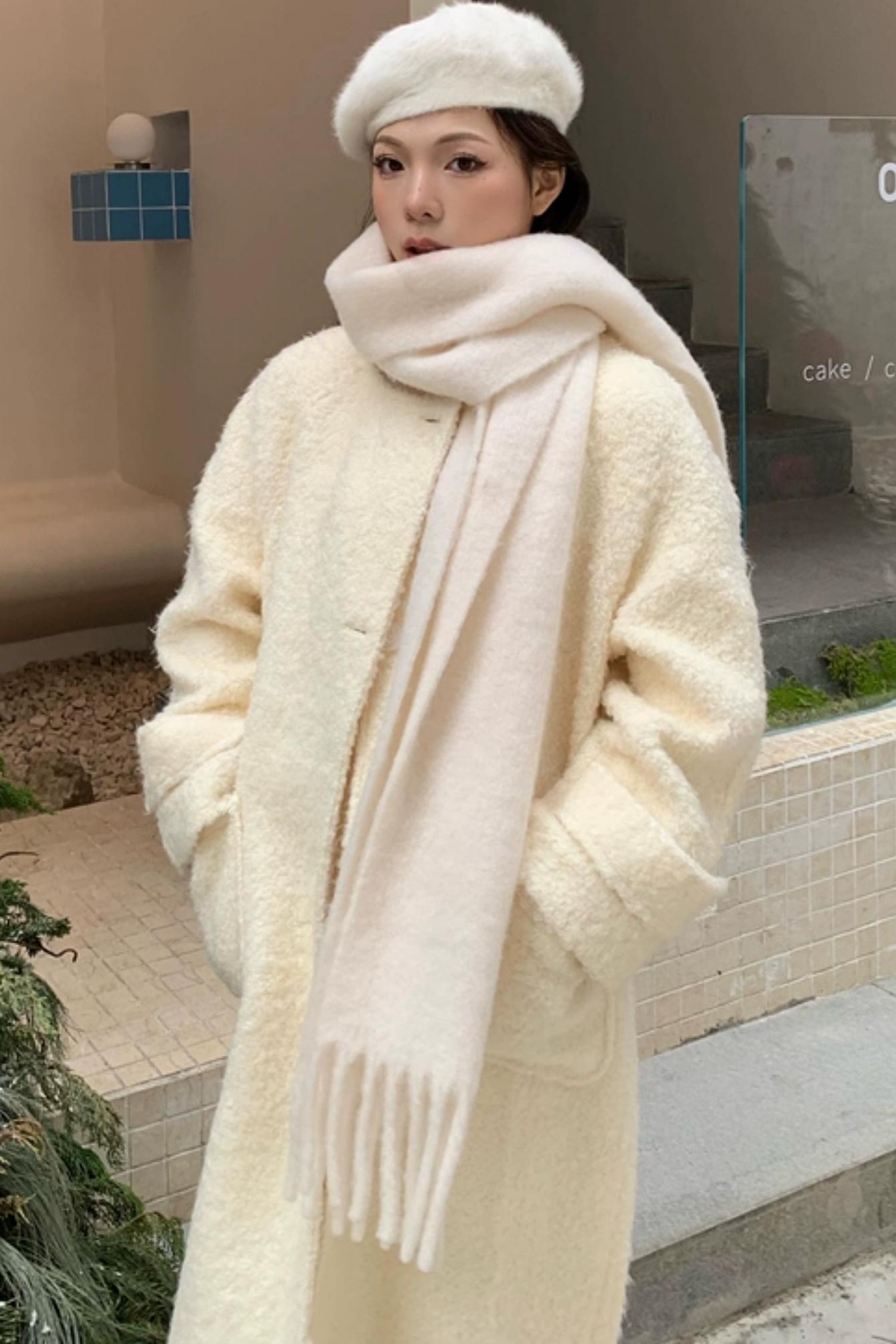 Cozy Korean Atmosphere Soft Glutinous Scarf