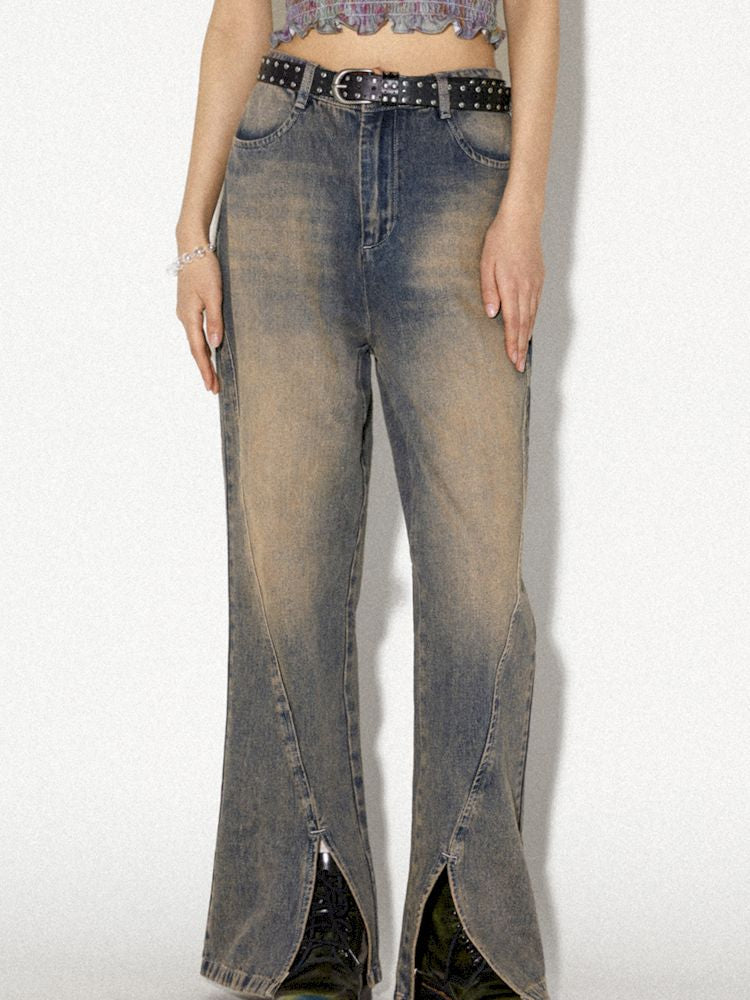 Slant Split Slit Slightly Slim Jeans