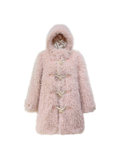 Loose Faux Fur Cotton Jacket Coat