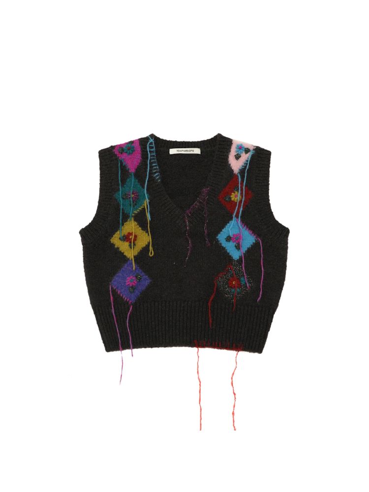 Fringe Sleeveless Knit Vest