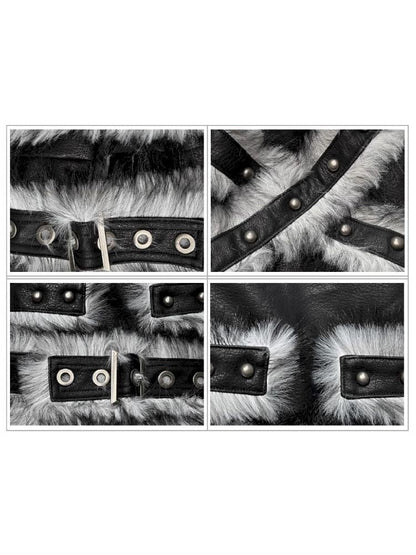 Fur Patchwork Legwarmers