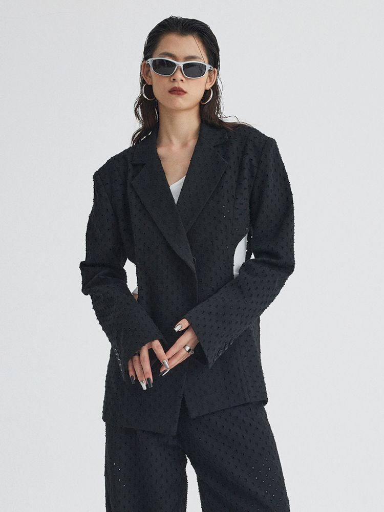 Waist Scooped Suit Jacket