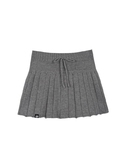 Knitted camisole cardigan skirt set