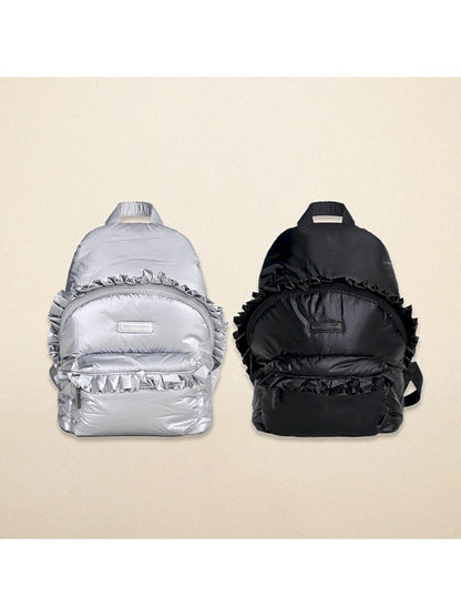 Zipper Clip Cotton Small Shoulder Bag Backpack