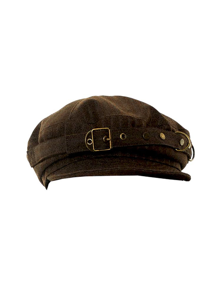 Small two-color casual octagonal cap