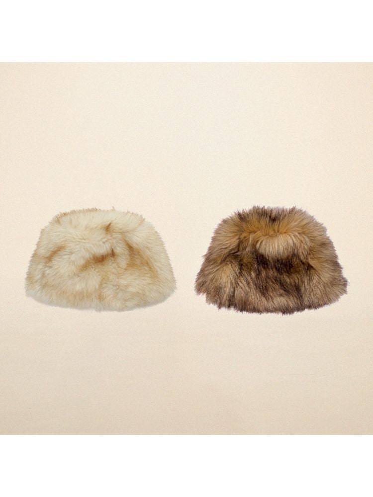 Fur thickened warm cold hat