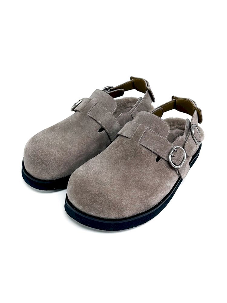 Double Buckle Suede Birkenstock Slippers