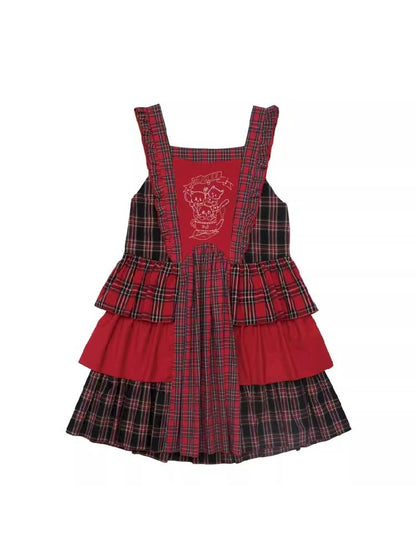 Patchwork Lolita Apron Style Tank Dress