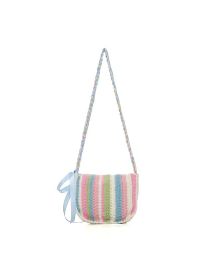 Stripe Hand Crochet Knitted Bag