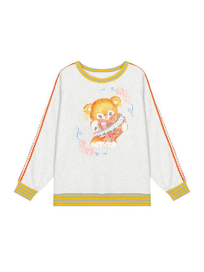 Bear Illustration Sports Sweatshirt