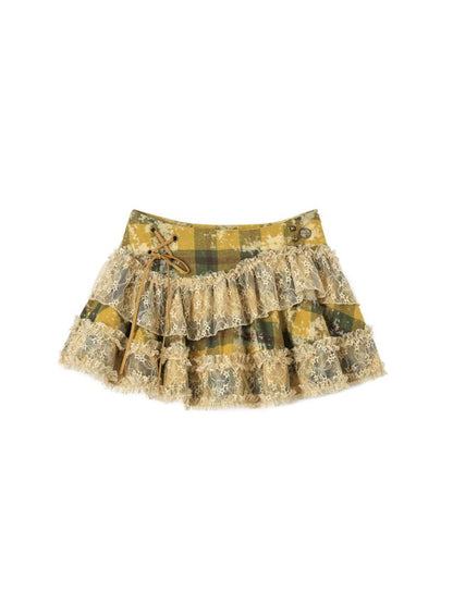 Lace Splicing Multi-Layer Cake Skirt